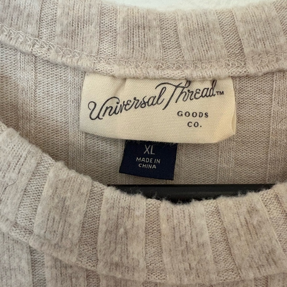 Universal Thread Beige Ribbed Midi Dress - Picture 2 of 3